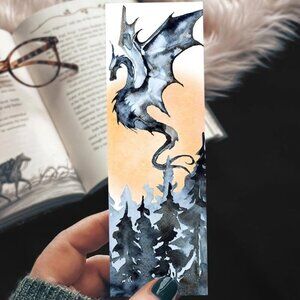 3 for $15‎ - Rising Dragon Watercolor Cardstock Bookmark - NEW in Packaging